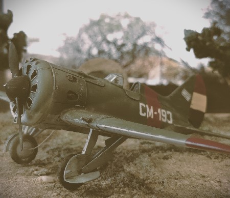 Diorama con fondo real