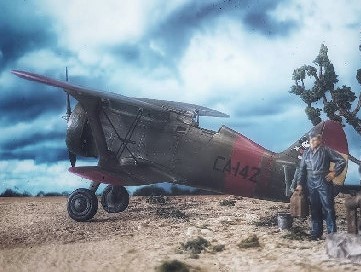 Diorama con fondo real