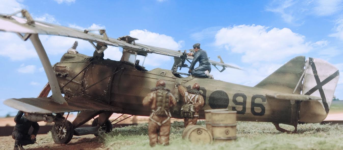 Diorama con fondo real